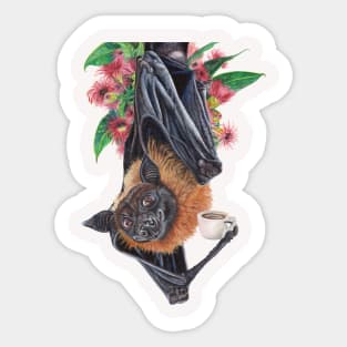 Batty Before Coffee Sticker